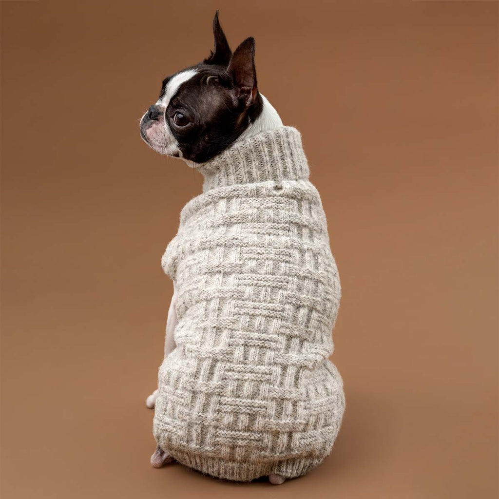 Maglione per cani in alpaca Basket Knit