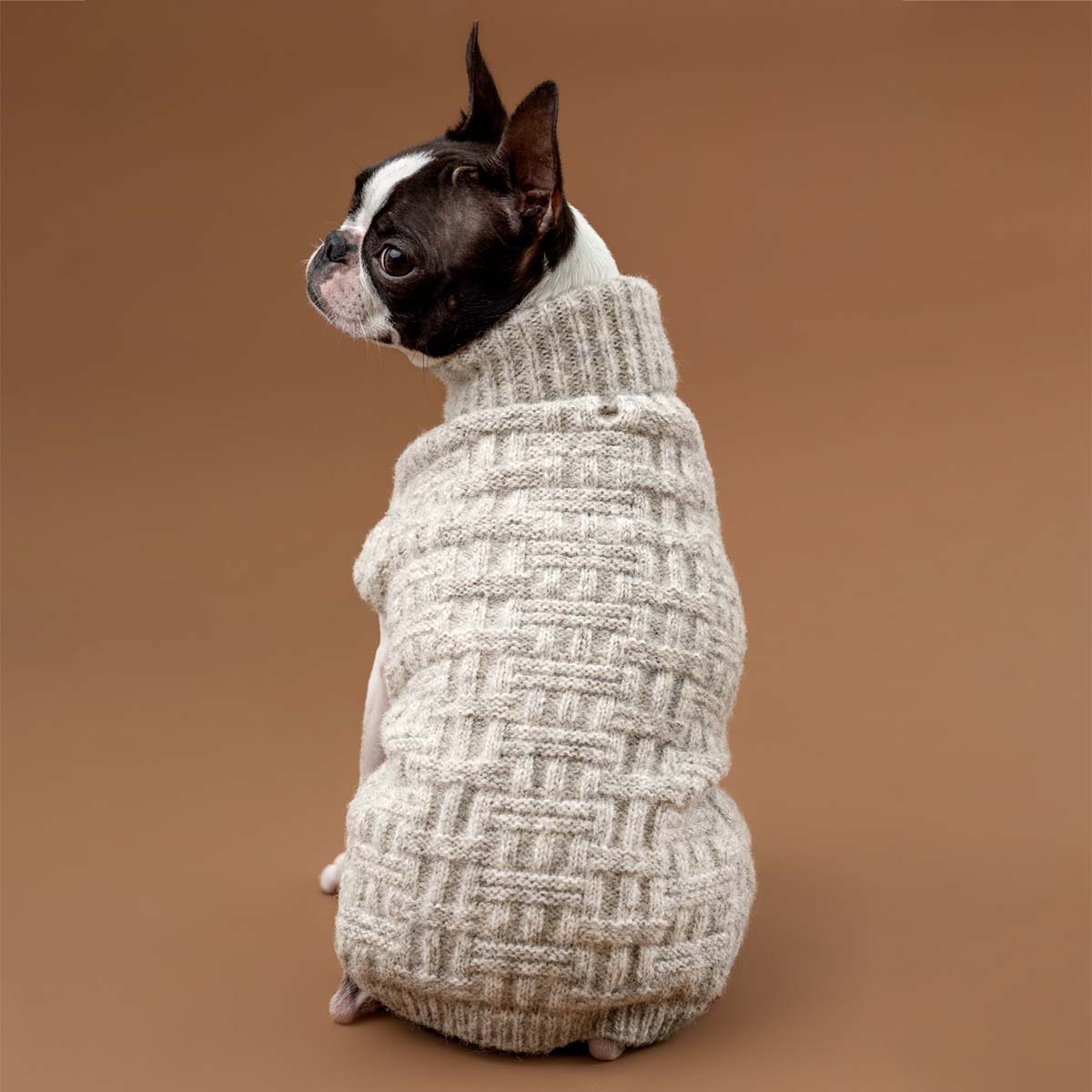 Maglione per cani in alpaca Basket Knit