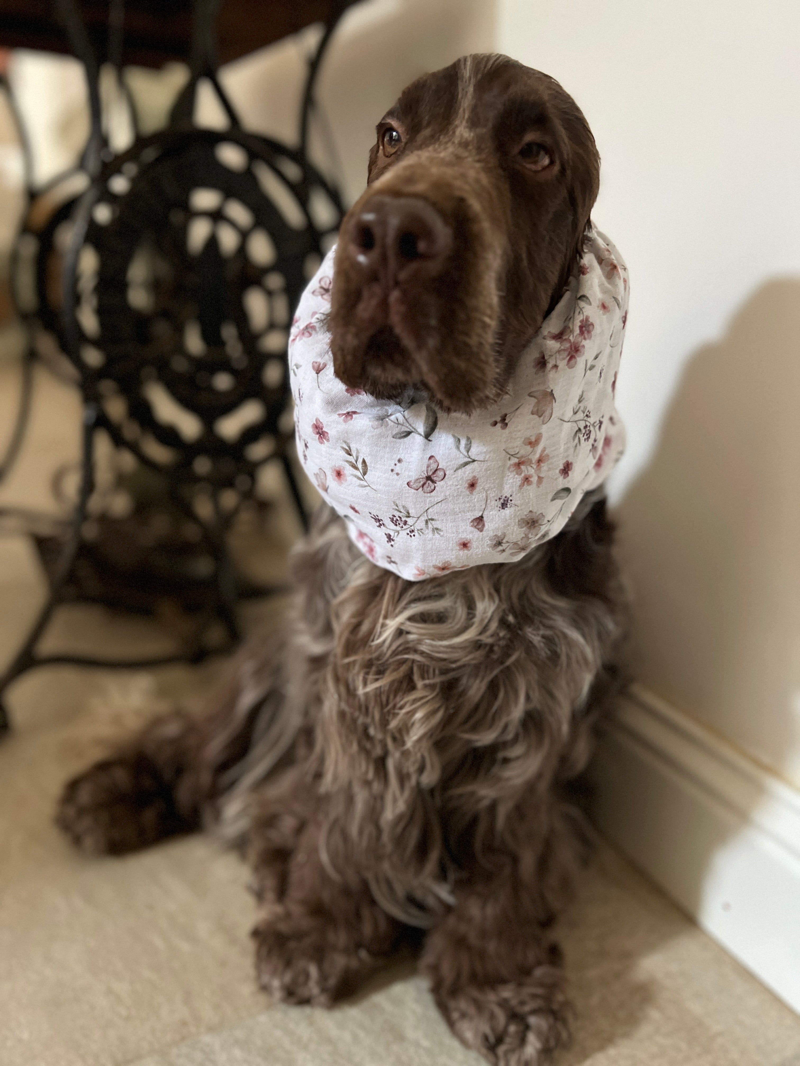Snood in Mussola Farfalle e fiori di campo