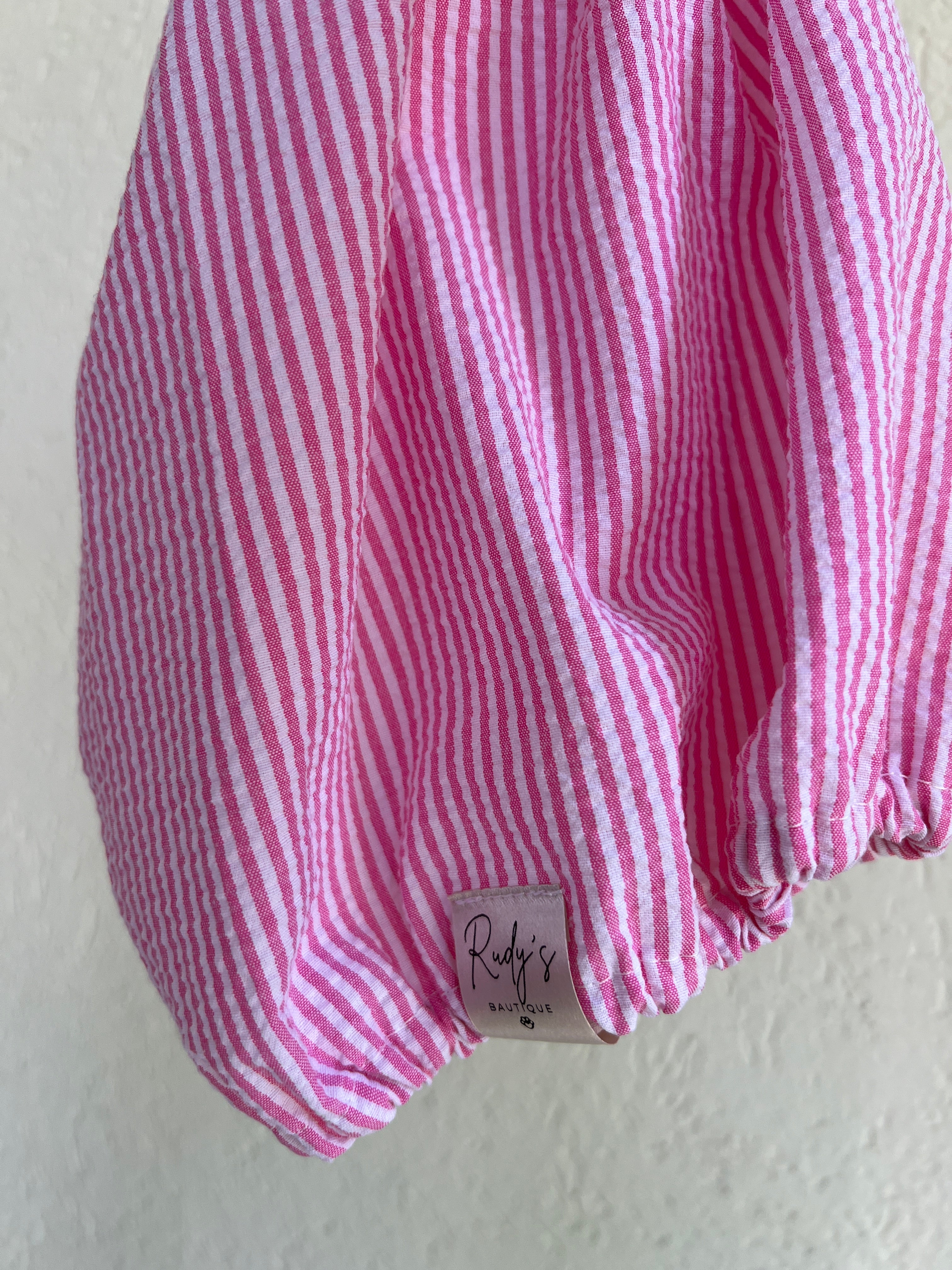 Paraorecchie in cotone Seersucker Stripe