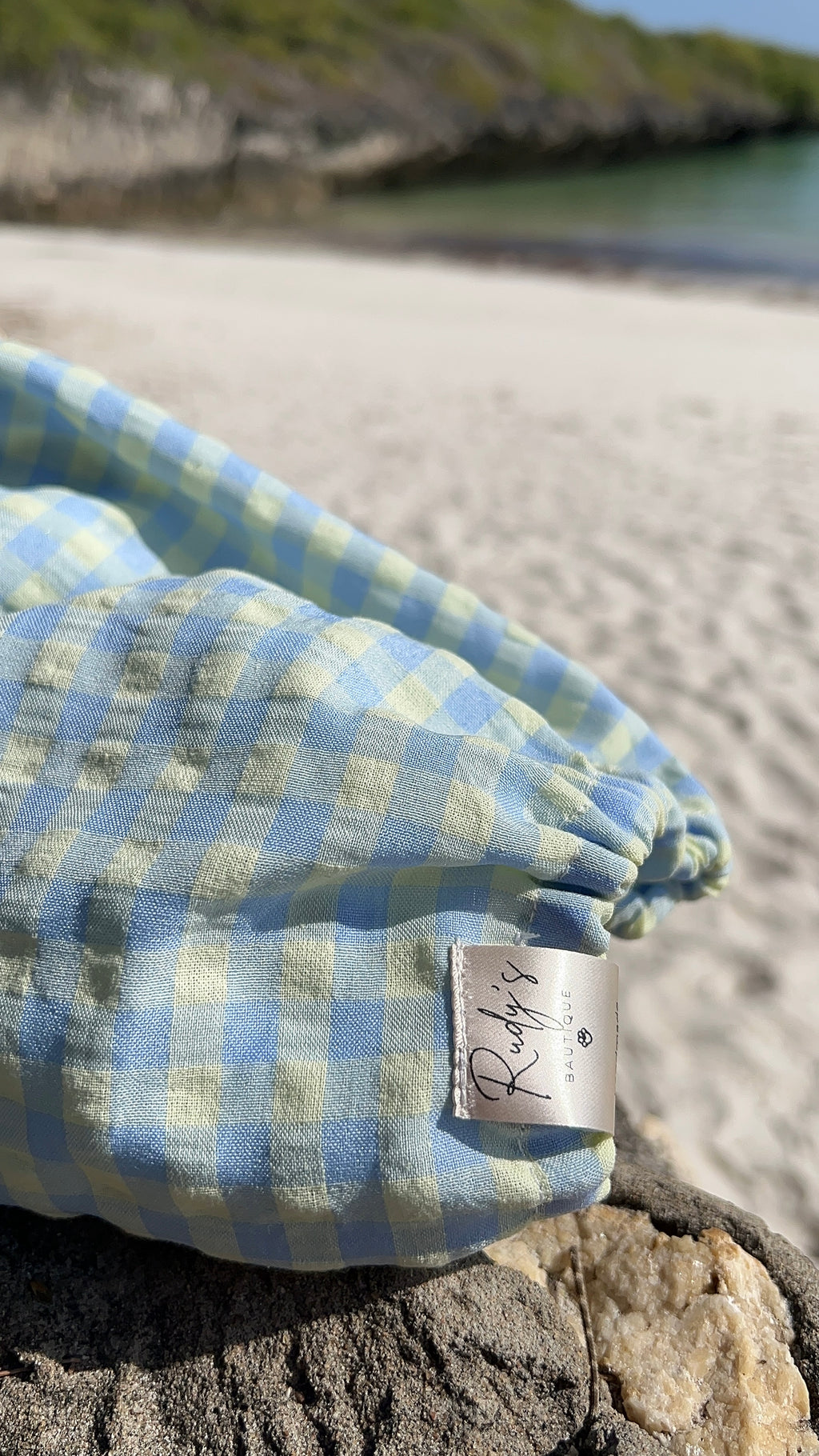 Paraorecchie in cotone seersucker