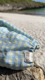 Paraorecchie in cotone seersucker