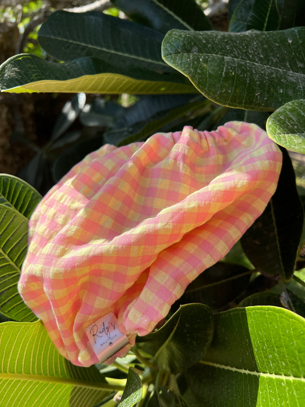 Paraorecchie in cotone seersucker