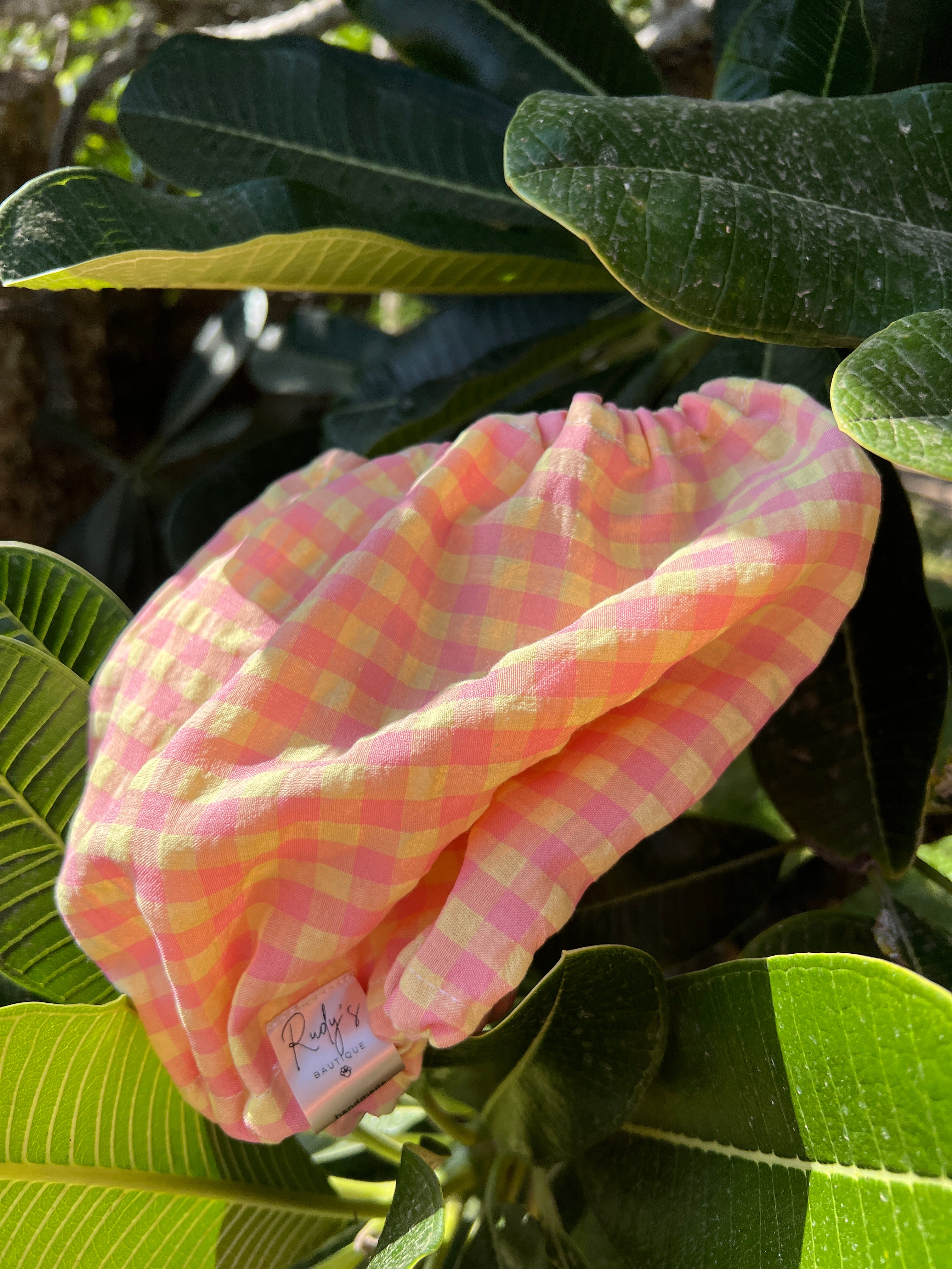 Paraorecchie in cotone seersucker