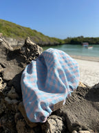 Paraorecchie in cotone seersucker