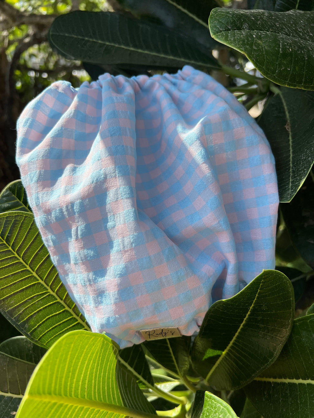 Paraorecchie in cotone seersucker