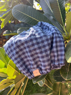 Paraorecchie in cotone seersucker