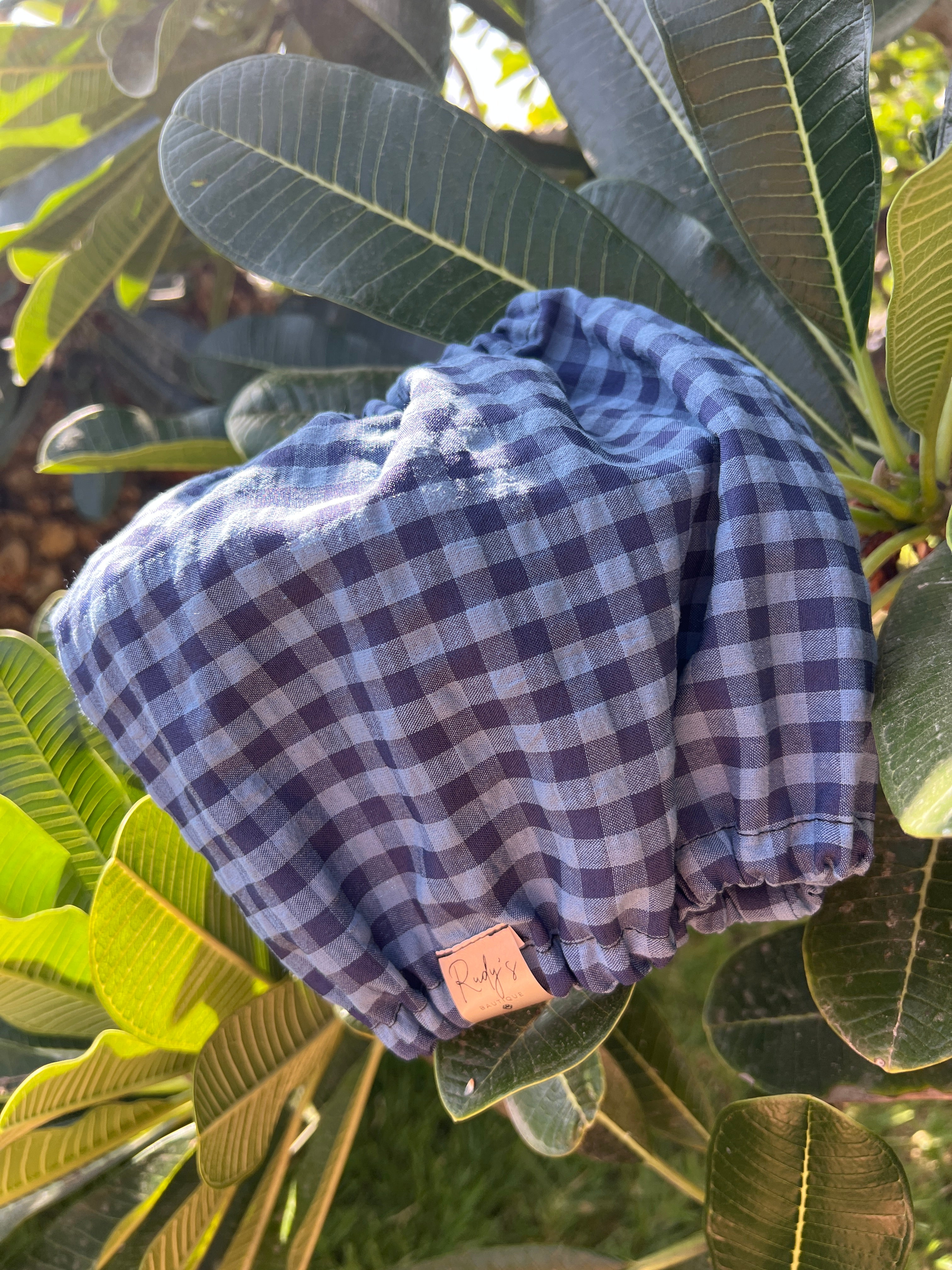 Paraorecchie in cotone seersucker