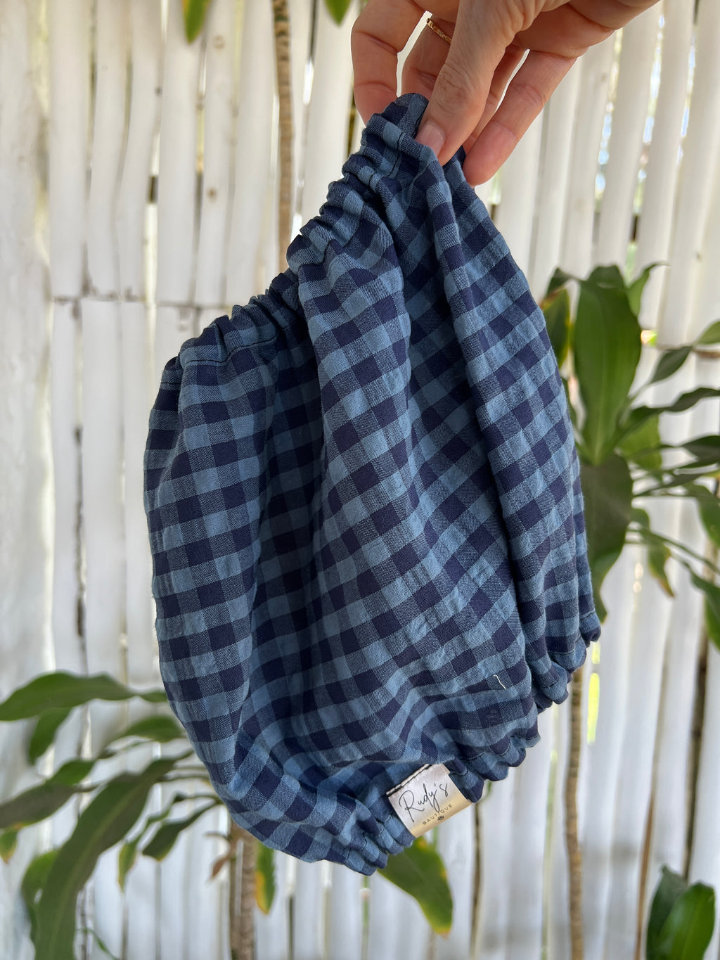 Paraorecchie in cotone seersucker