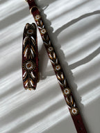 Collare Swahili fiore nero