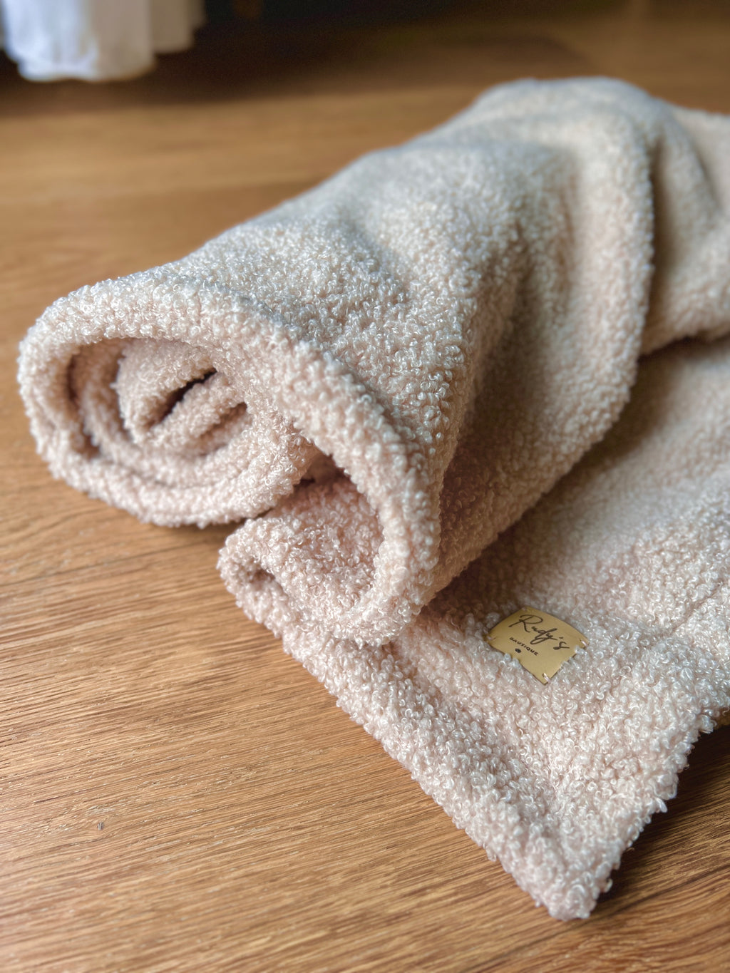 Morbida coperta in teddy bouclè