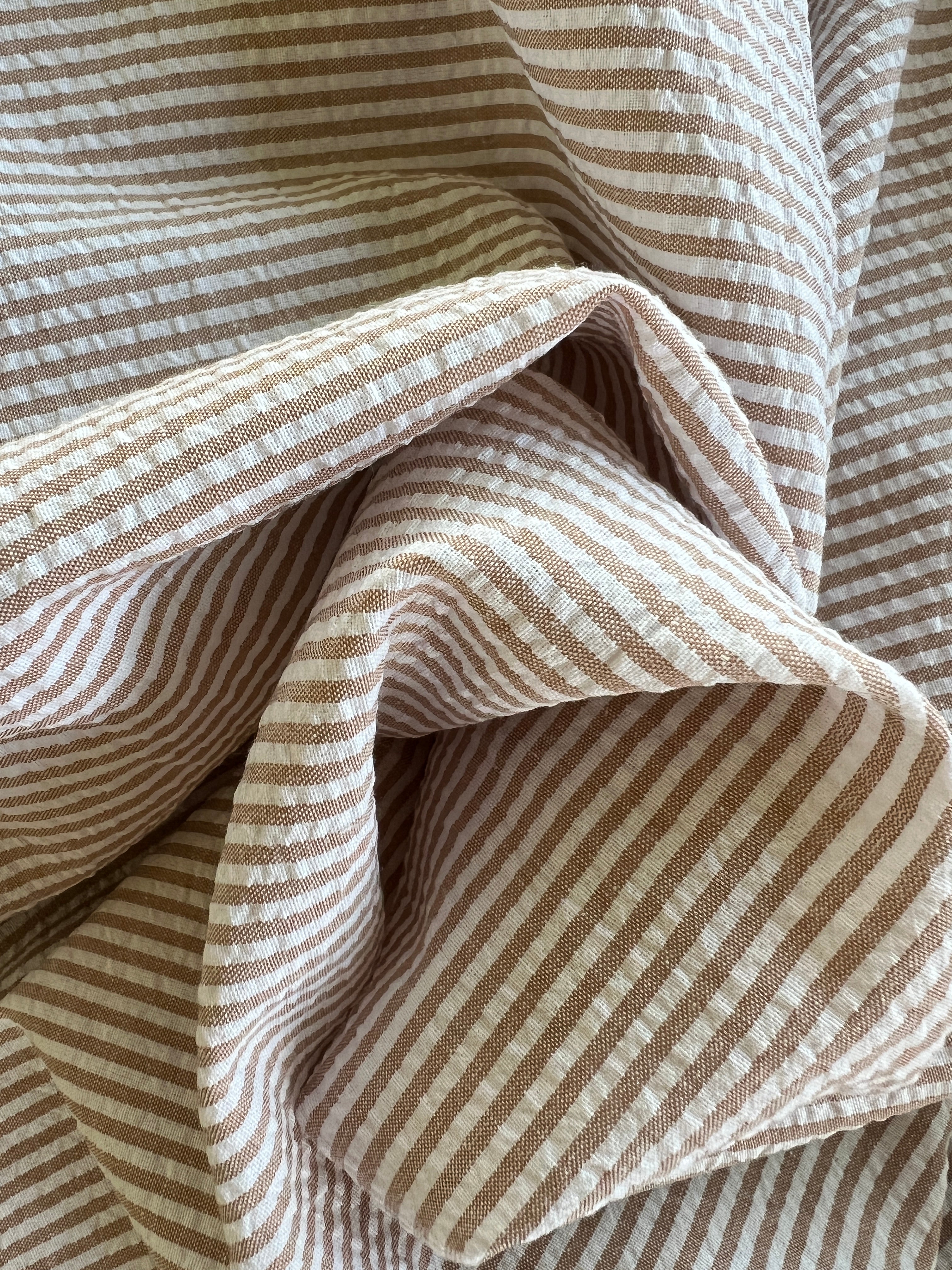Paraorecchie in cotone Seersucker Stripe