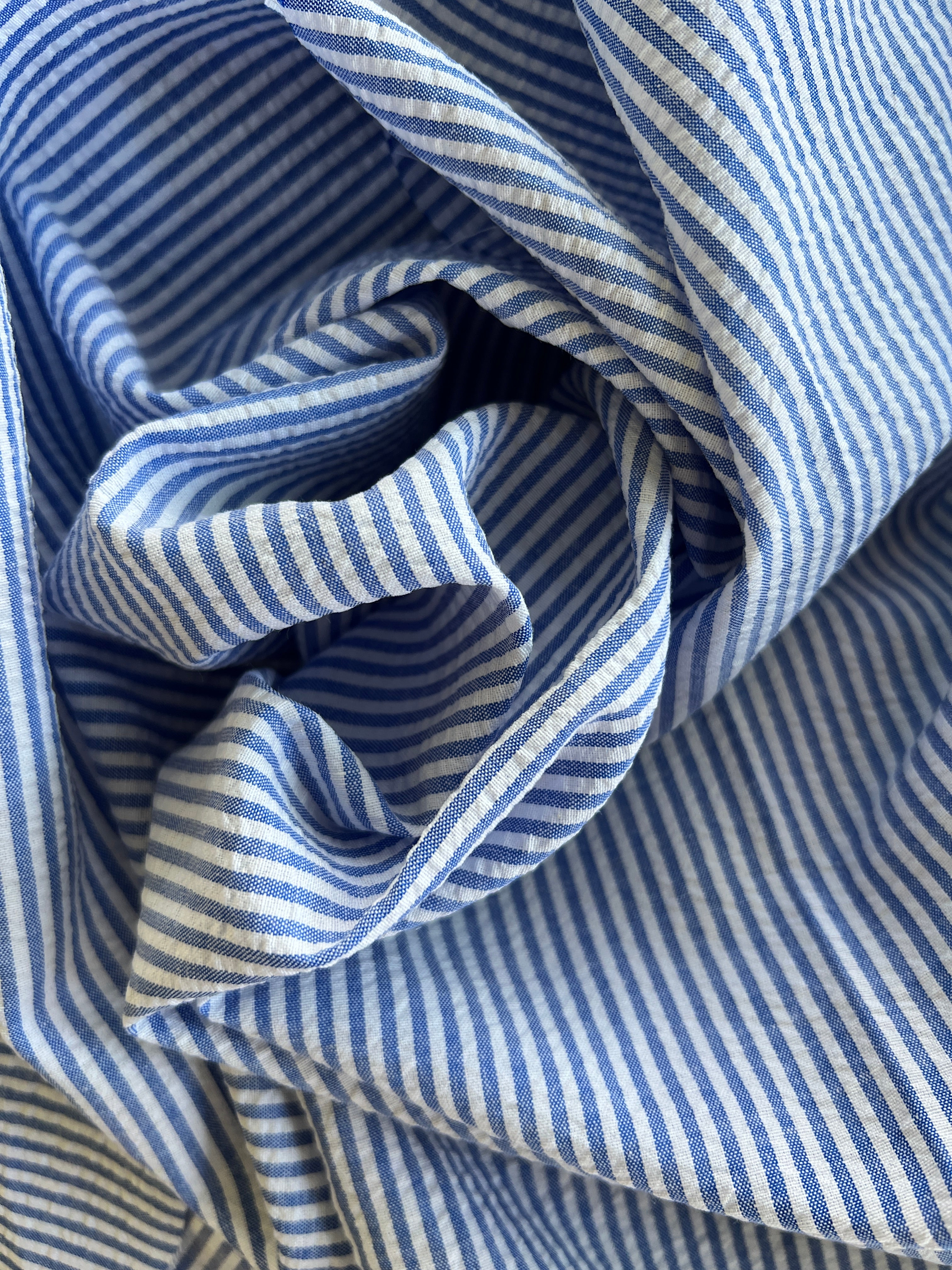 Paraorecchie in cotone Seersucker Stripe