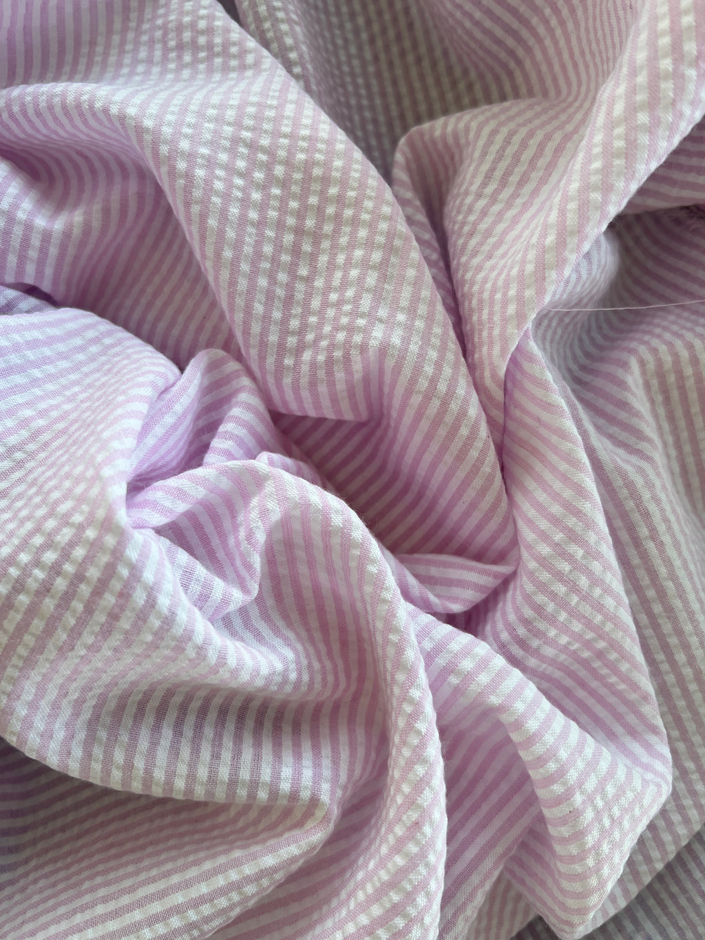Paraorecchie in cotone Seersucker Stripe