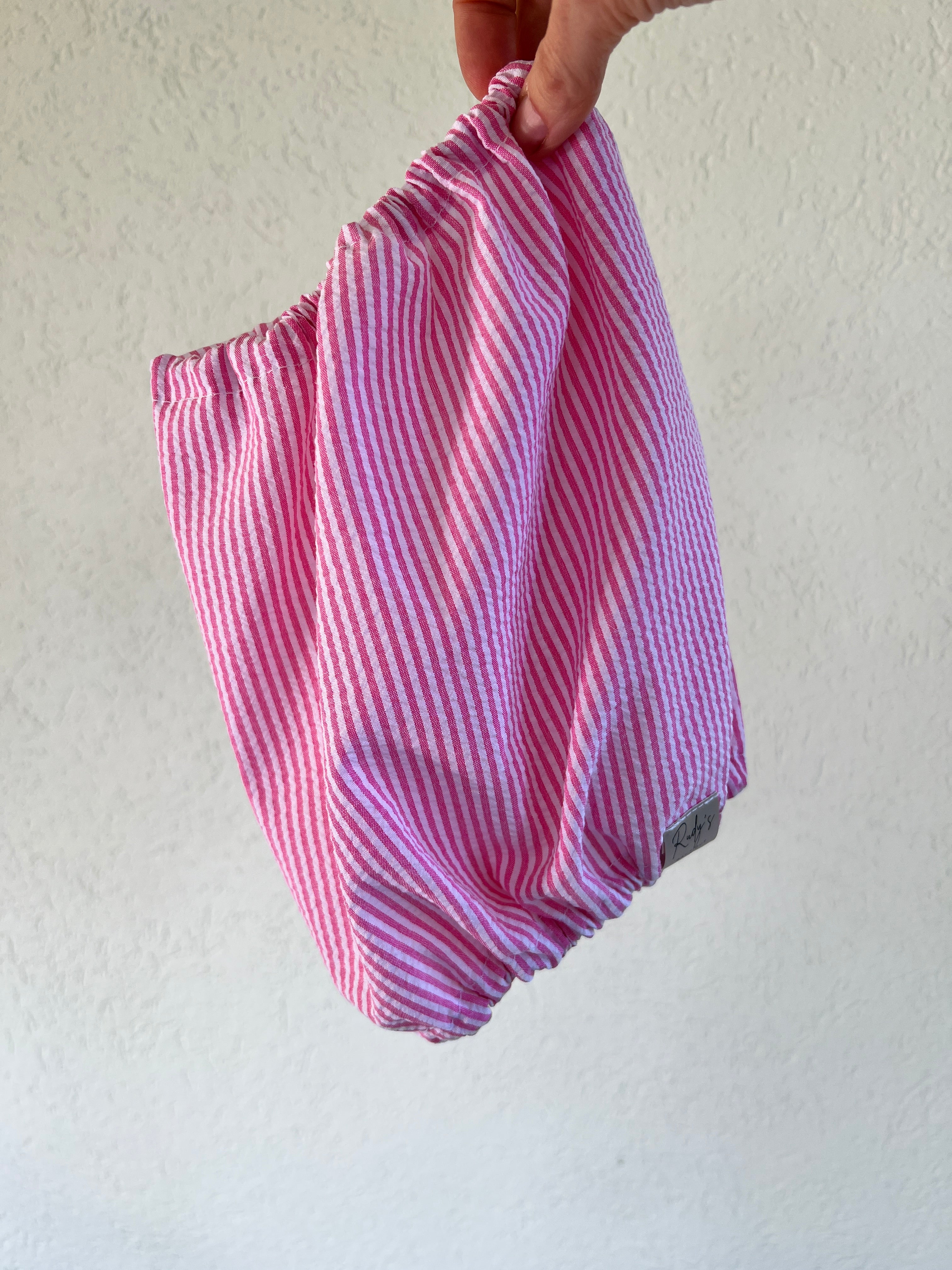 Paraorecchie in cotone Seersucker Stripe