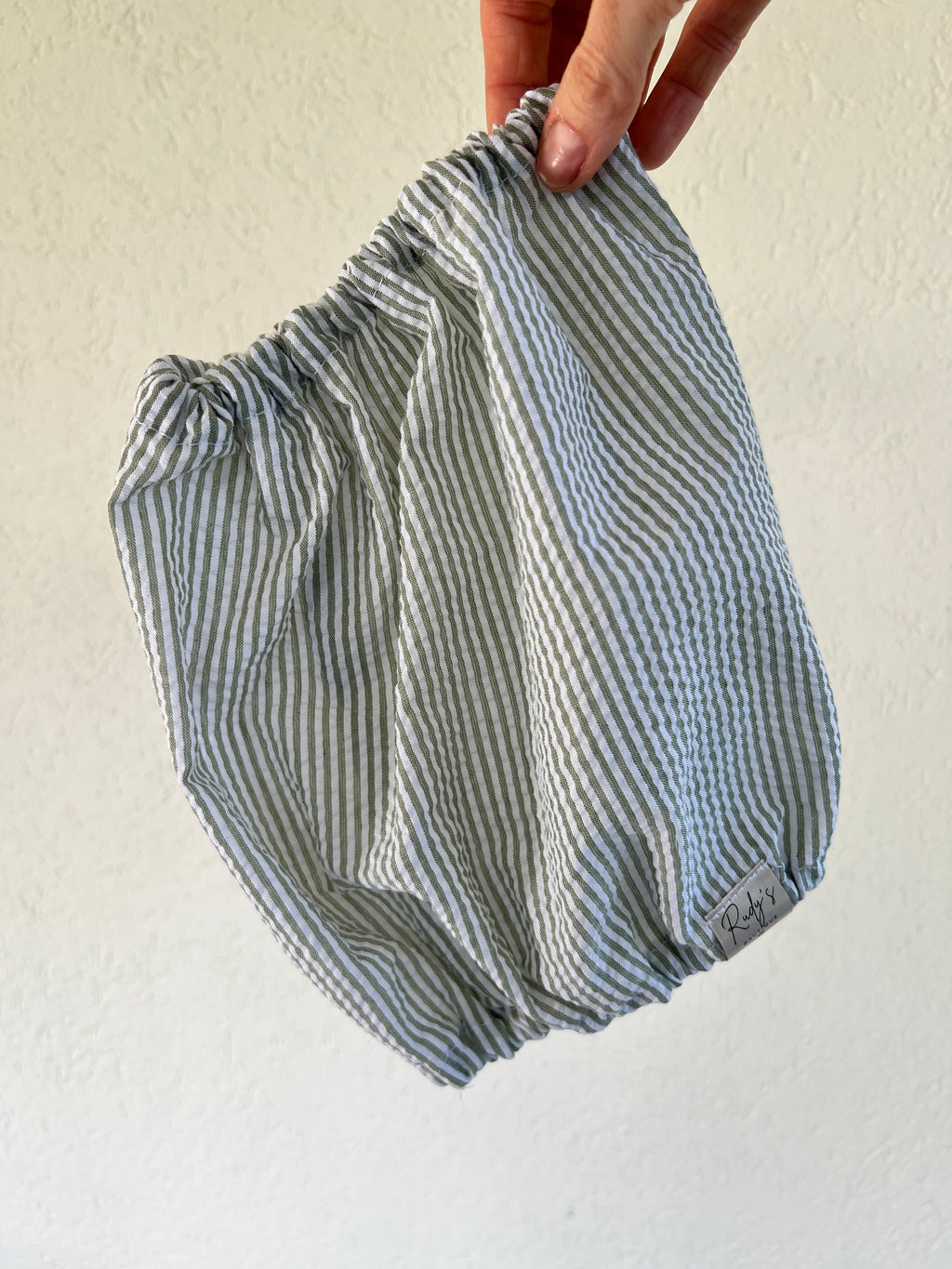 Paraorecchie in cotone Seersucker Stripe