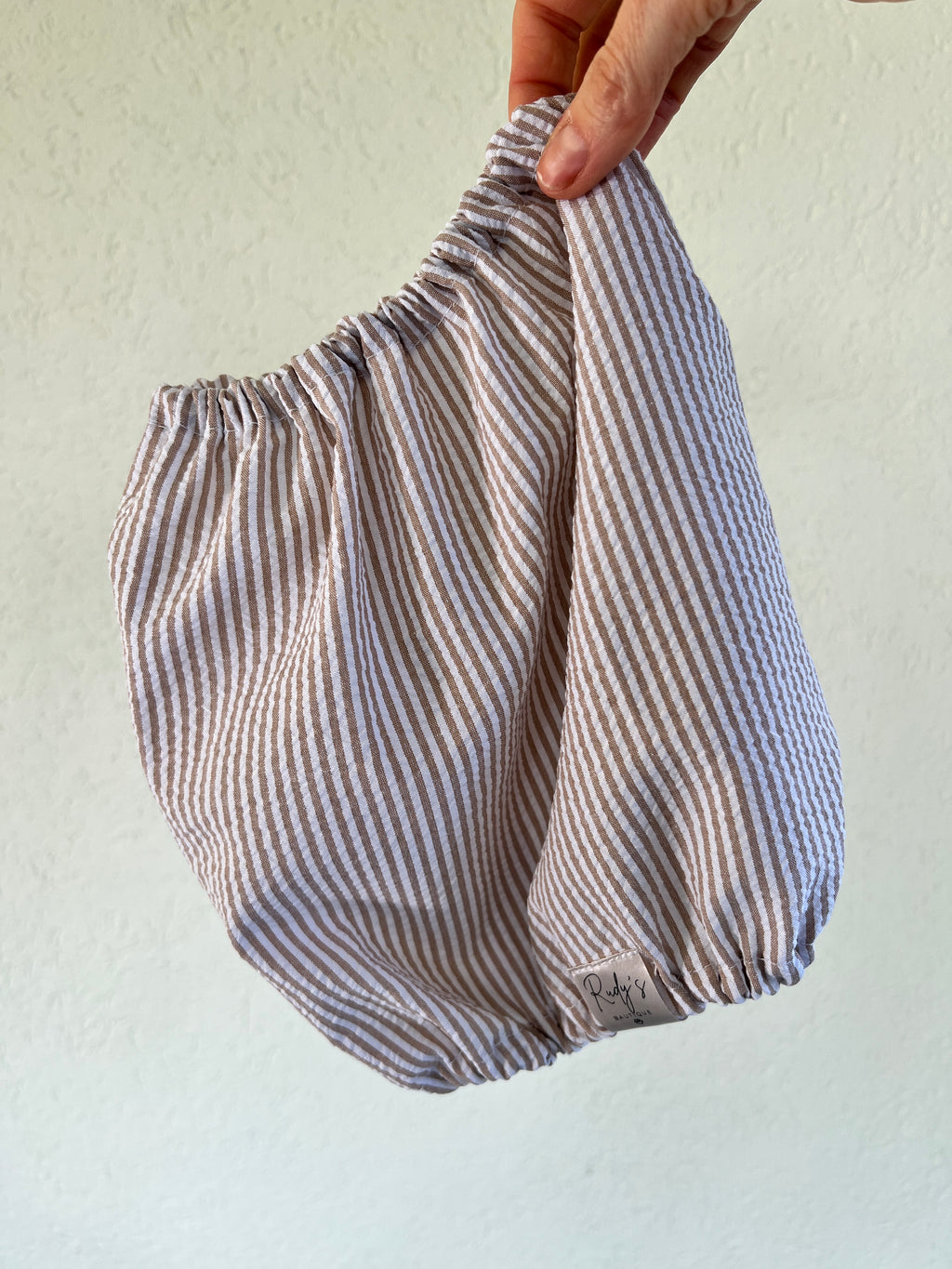 Paraorecchie in cotone Seersucker Stripe