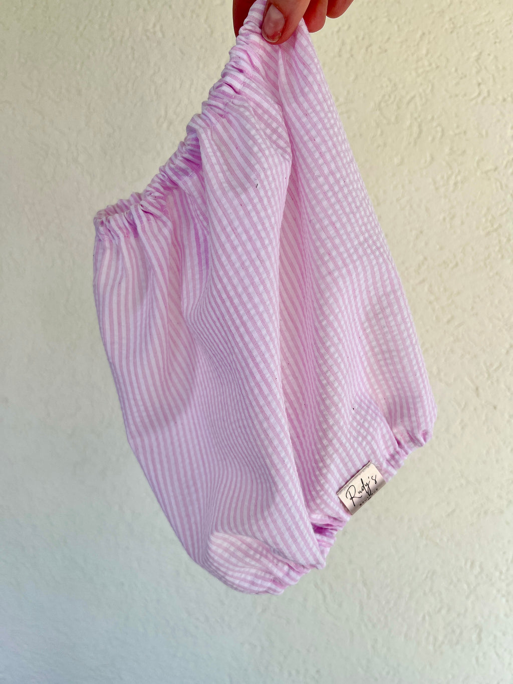 Paraorecchie in cotone Seersucker Stripe
