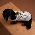 Maglione per cani in alpaca Snowman Taupe