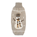 Maglione per cani in alpaca Snowman Taupe