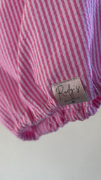 Paraorecchie in cotone Seersucker Stripe