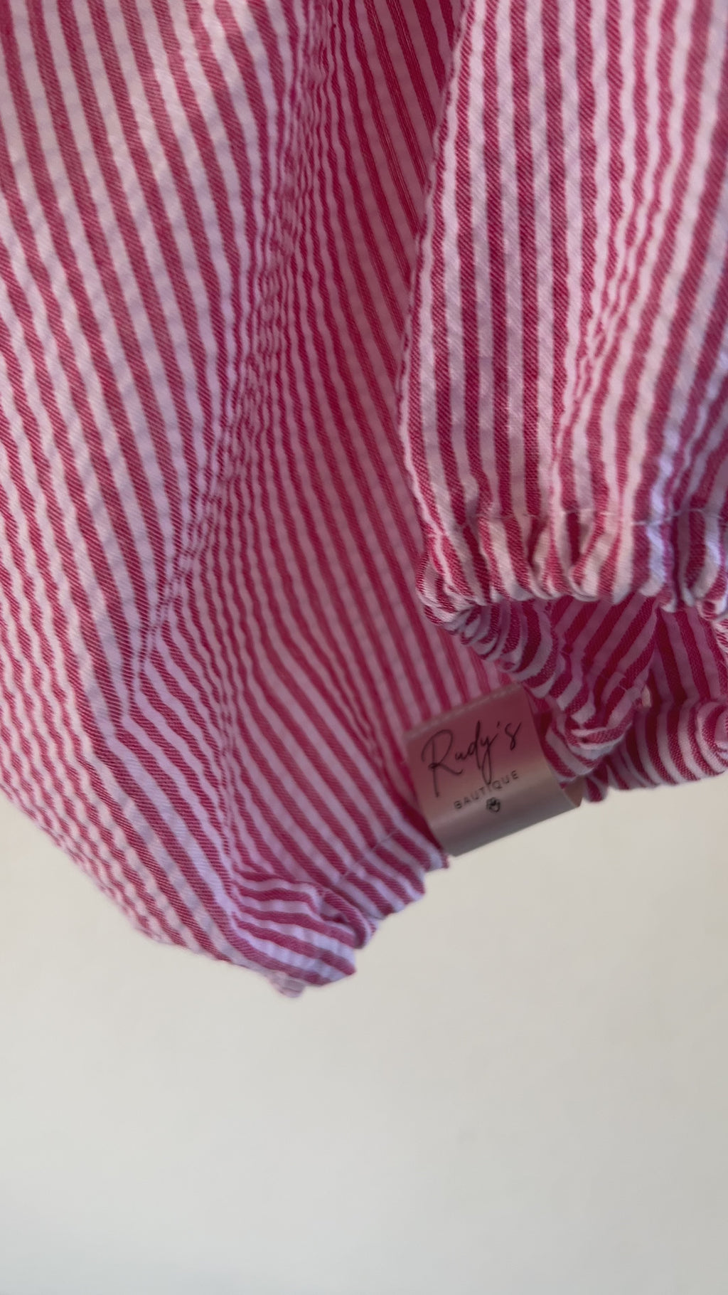 Paraorecchie in cotone Seersucker Stripe